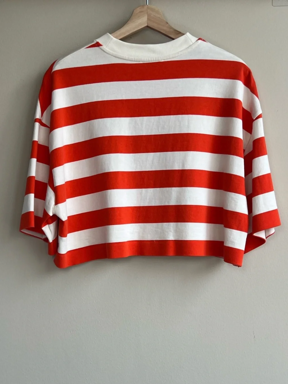 COS High Line Striped Cropped Tee Size M - Picture 5 of 10
